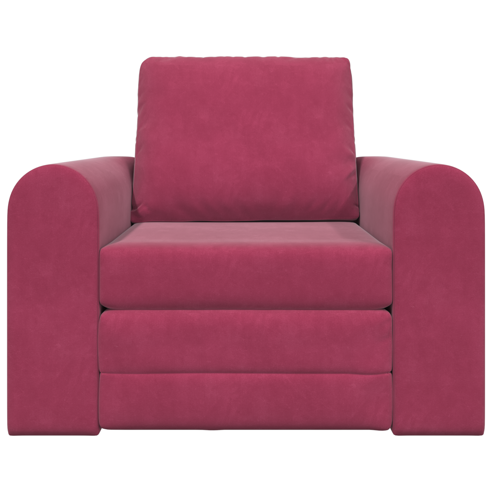 Divano Letto 2 in 1 Rosso Vino 98x71x83 cm Velluto