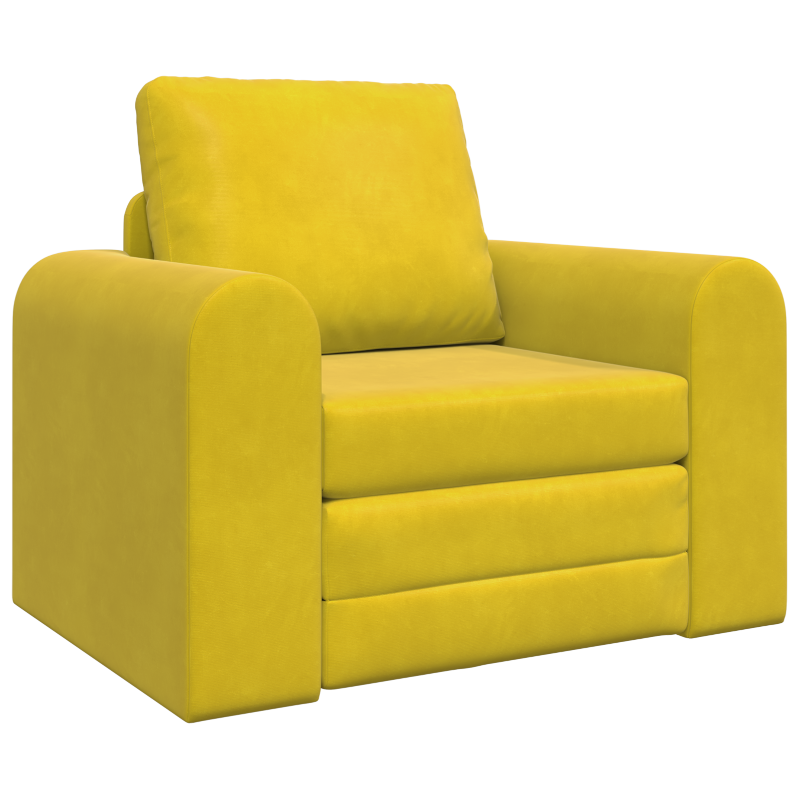 Divano Letto 2-in-1 Giallo 98x71x83 cm in Velluto