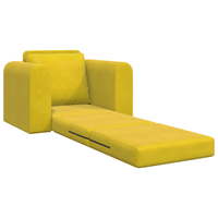 Divano Letto 2-in-1 Giallo 98x71x83 cm in Velluto