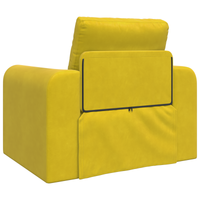 Divano Letto 2-in-1 Giallo 98x71x83 cm in Velluto
