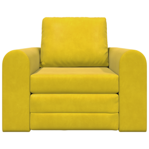 Divano Letto 2-in-1 Giallo 98x71x83 cm in Velluto