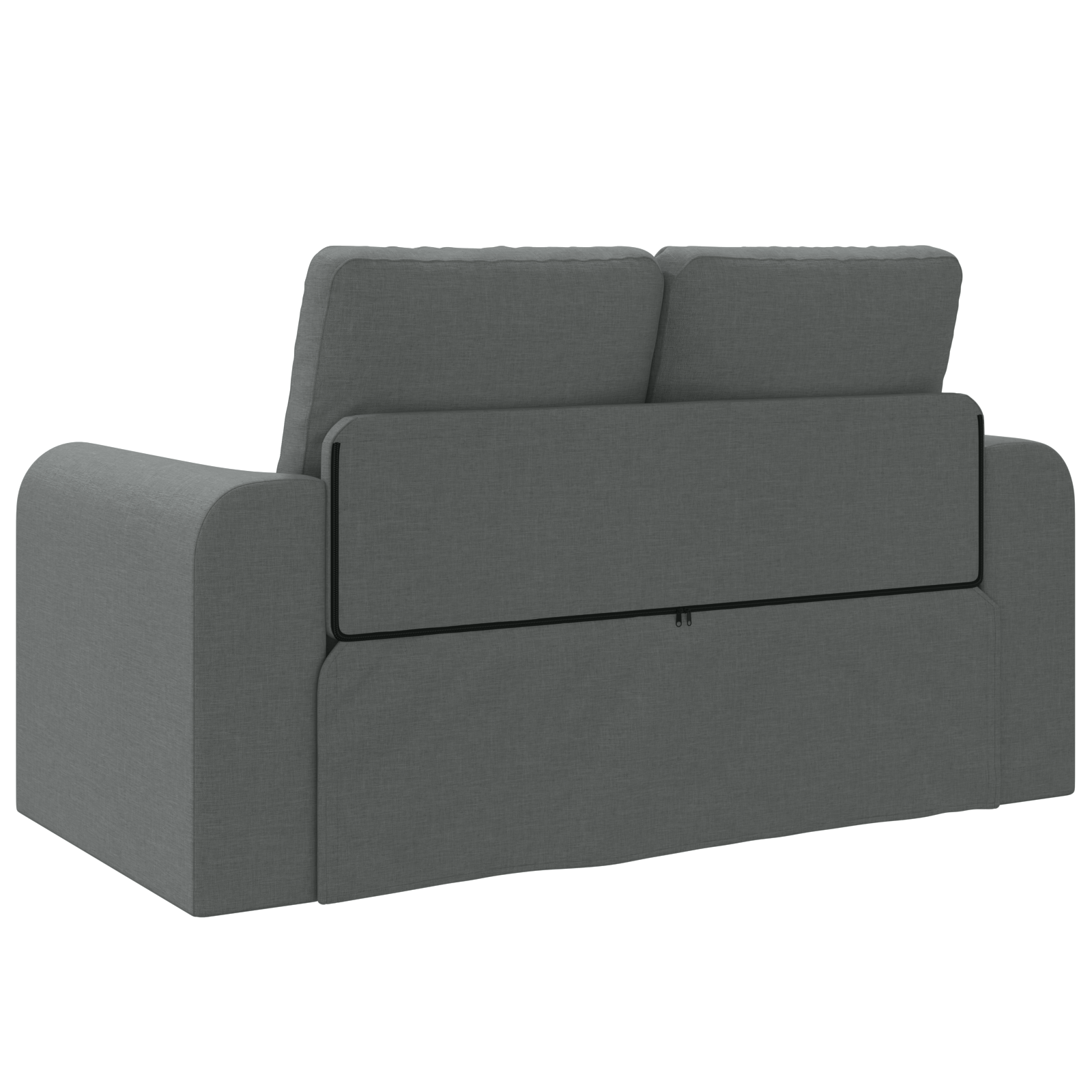 Divano Letto vitaXL 2 in 1 Grigio Scuro 148x71x83 cm Tessuto