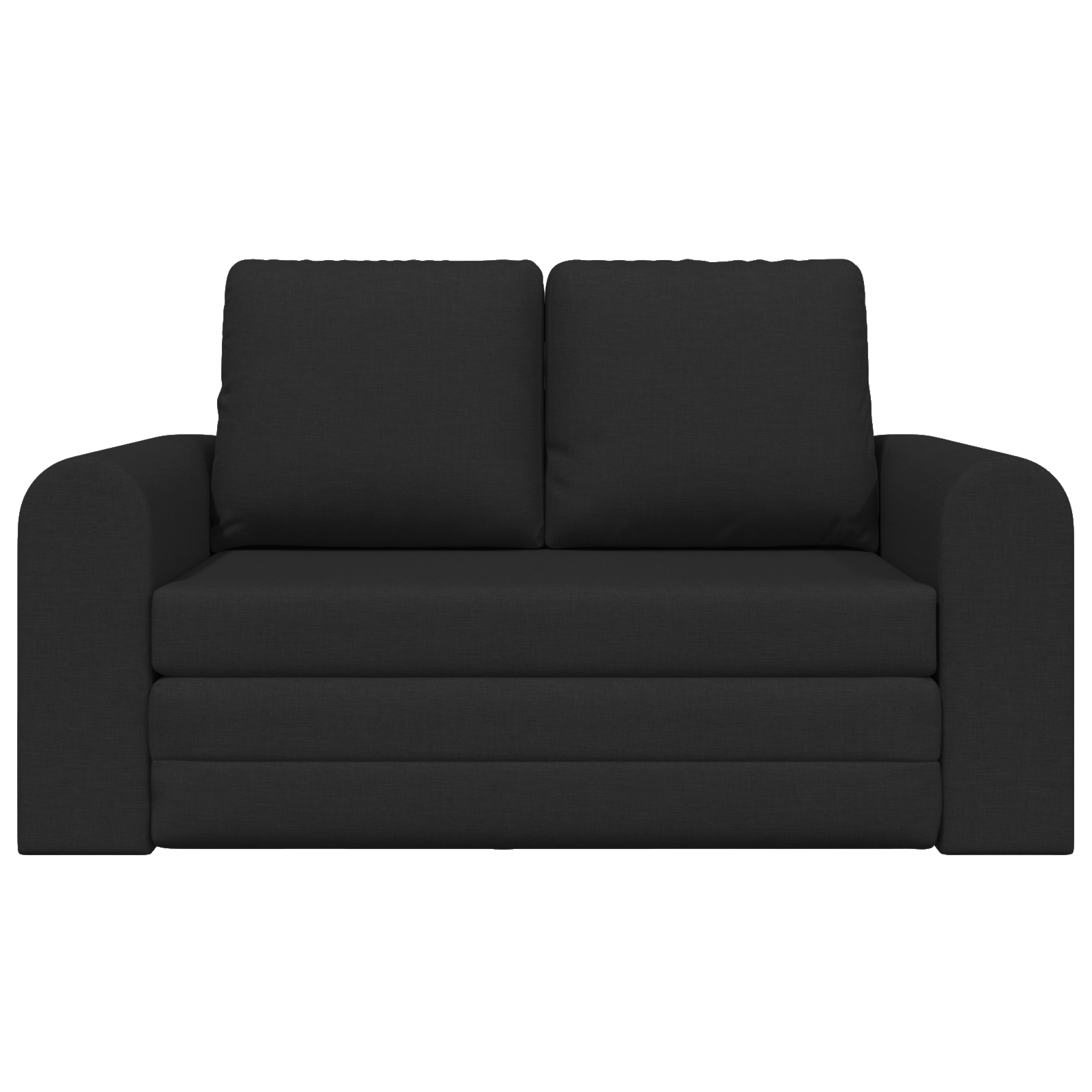 Divano Letto a Terra 2 in 1 Nero 148x71x83 cm Tessuto