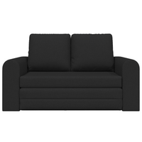 Divano Letto a Terra 2 in 1 Nero 148x71x83 cm Tessuto