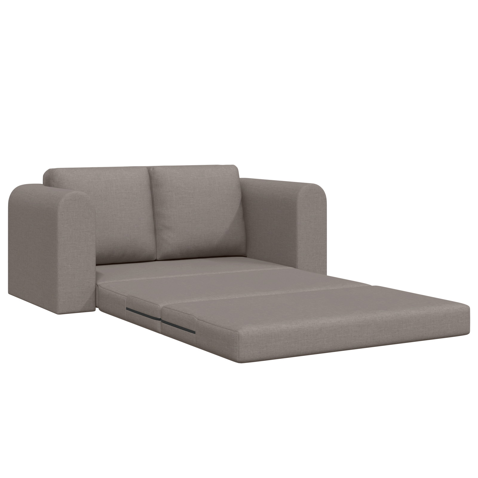 Divano Letto a Pavimento 2 in 1 Tortora 148x71x83 cm Tessuto