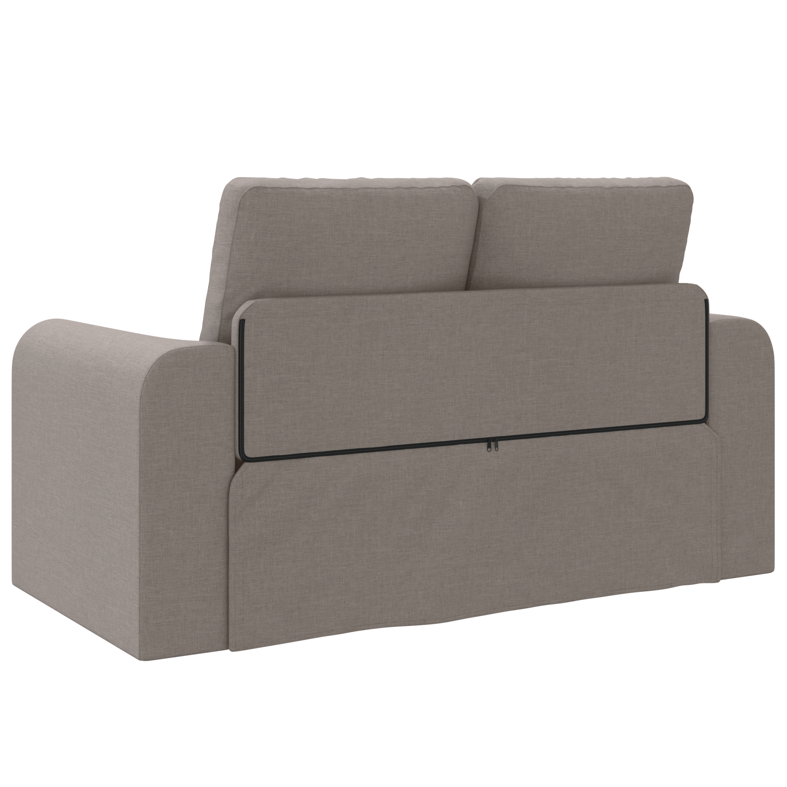 Divano Letto a Pavimento 2 in 1 Tortora 148x71x83 cm Tessuto