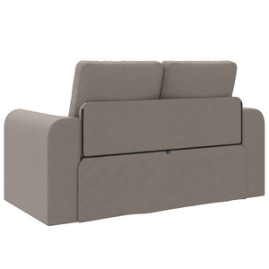 Divano Letto a Pavimento 2 in 1 Tortora 148x71x83 cm Tessuto