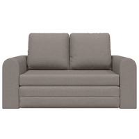 Divano Letto a Pavimento 2 in 1 Tortora 148x71x83 cm Tessuto