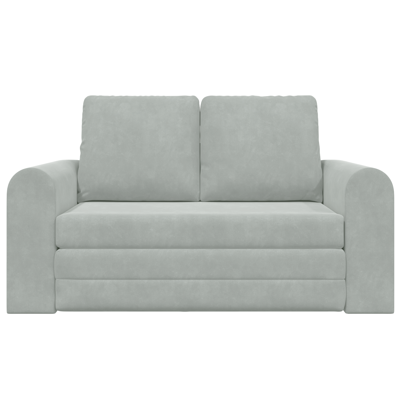 Divano Letto vitaXL 2-in-1 Grigio Chiaro 148x71x83 cm Velour