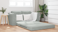 Divano Letto vitaXL 2-in-1 Grigio Chiaro 148x71x83 cm Velour