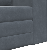 Divano Letto Aperto 2 in 1 Grigio Scuro 148x71x83 cm Velluto