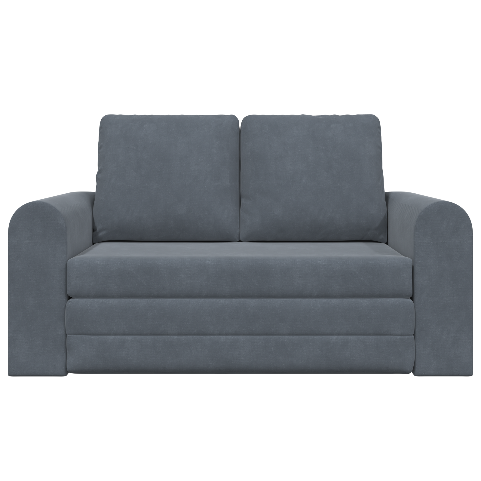 Divano Letto Aperto 2 in 1 Grigio Scuro 148x71x83 cm Velluto