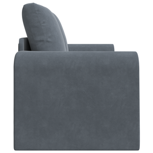 Divano Letto Aperto 2 in 1 Grigio Scuro 148x71x83 cm Velluto
