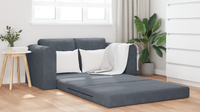 Divano Letto Aperto 2 in 1 Grigio Scuro 148x71x83 cm Velluto