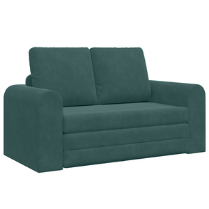 Divano Letto a Terra 2-in-1 Verde Scuro 148x71x83 cm Velluto