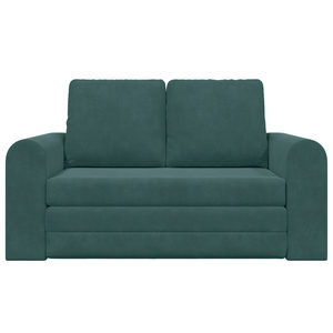 Divano Letto a Terra 2-in-1 Verde Scuro 148x71x83 cm Velluto