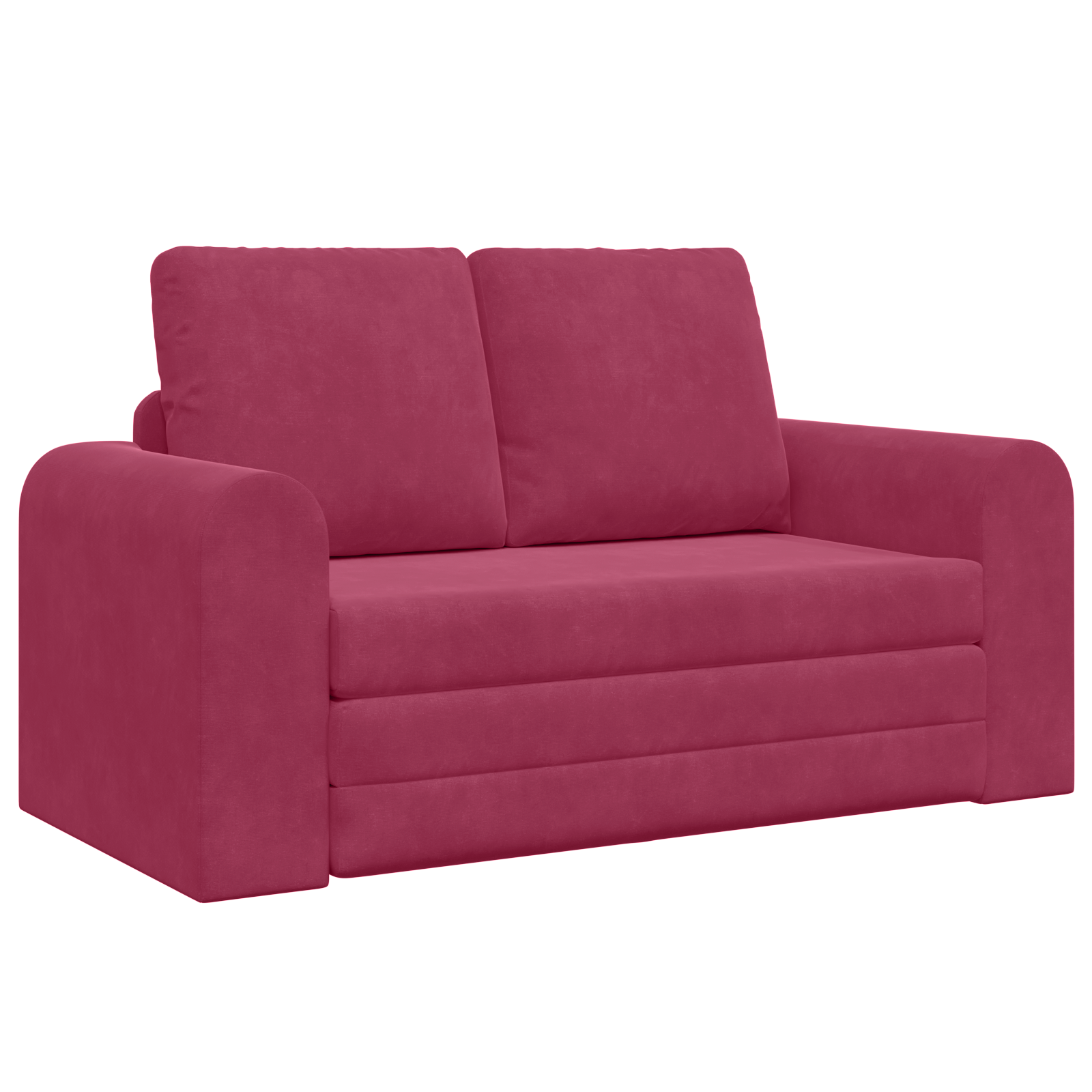 Divano Letto 2-in-1 Rosso Vino 148x71x83 cm Velluto