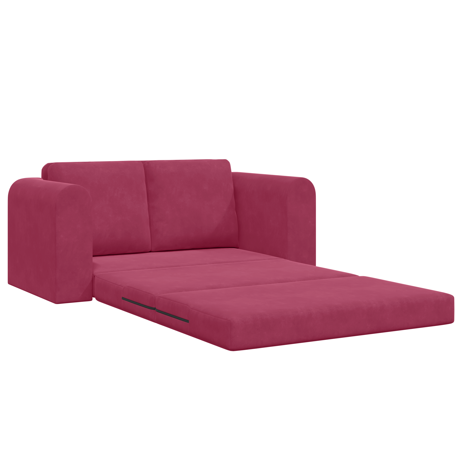 Divano Letto 2-in-1 Rosso Vino 148x71x83 cm Velluto