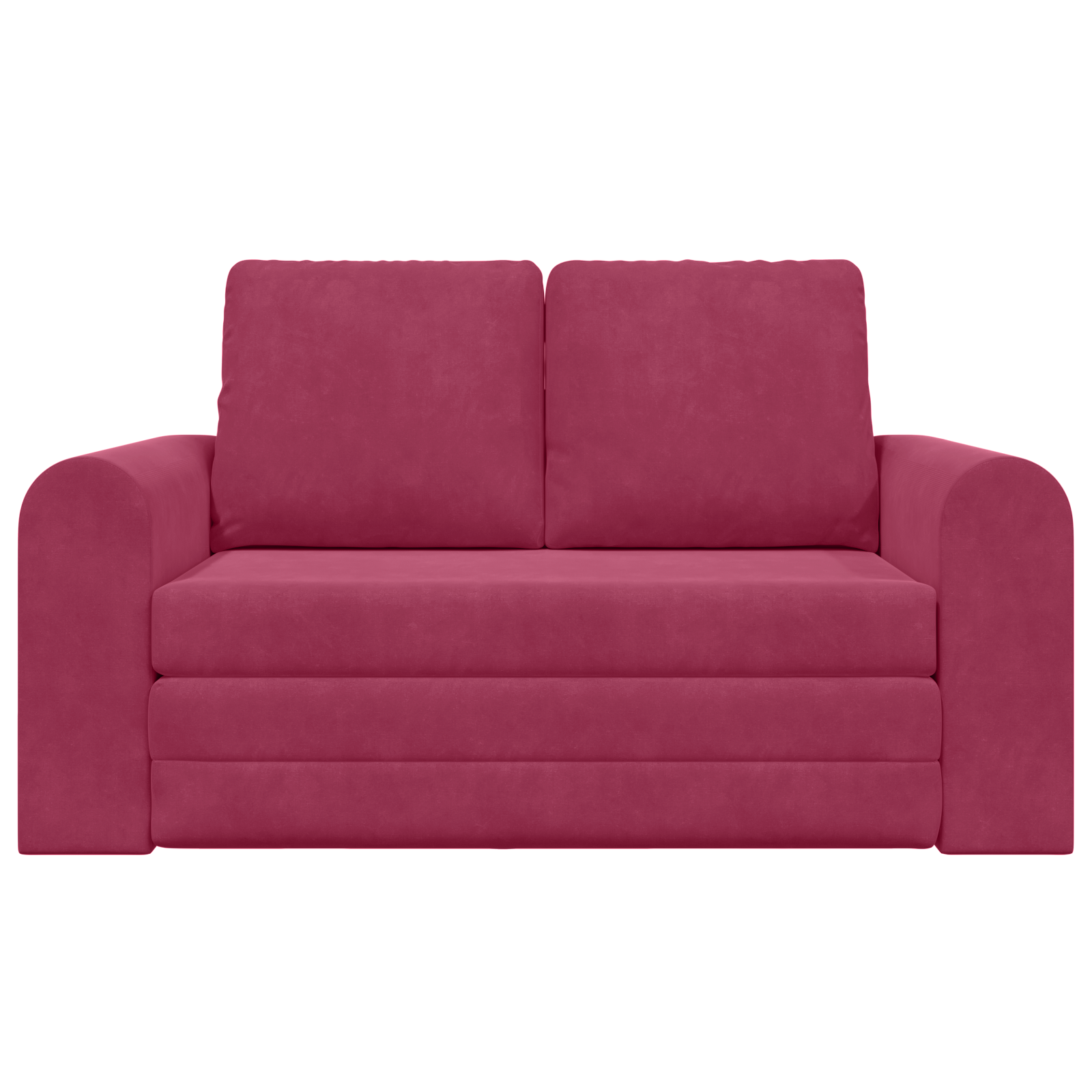 Divano Letto 2-in-1 Rosso Vino 148x71x83 cm Velluto