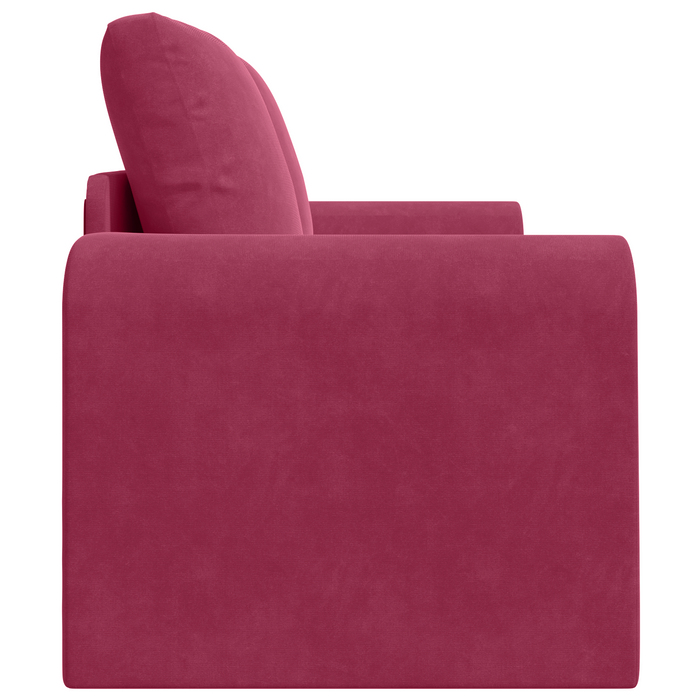 Divano Letto 2-in-1 Rosso Vino 148x71x83 cm Velluto