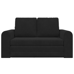 Divano letto a terra 2 in 1 nero 148x71x83 cm in tessuto