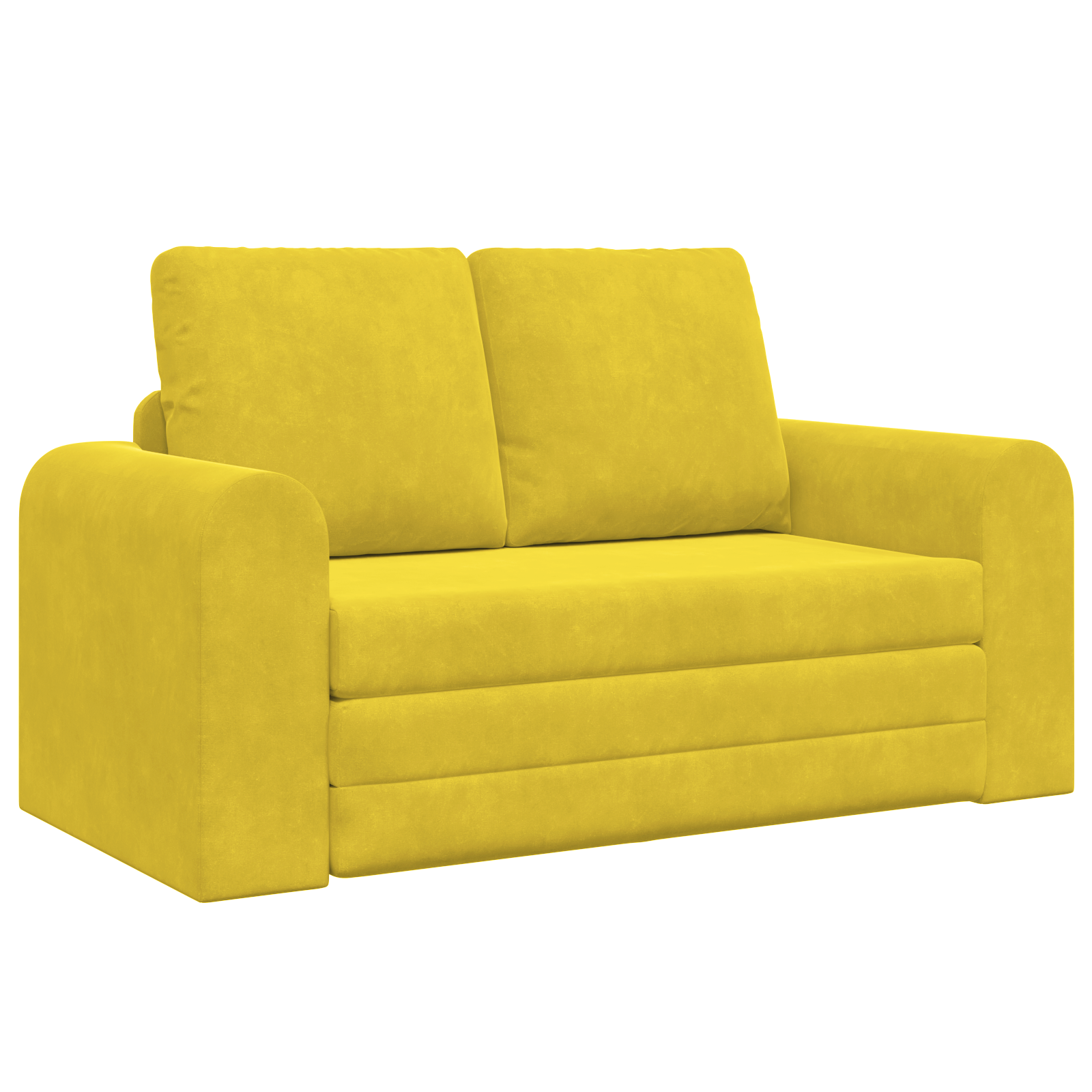 Divano letto 2-in-1 Giallo 148x71x83 cm in velluto