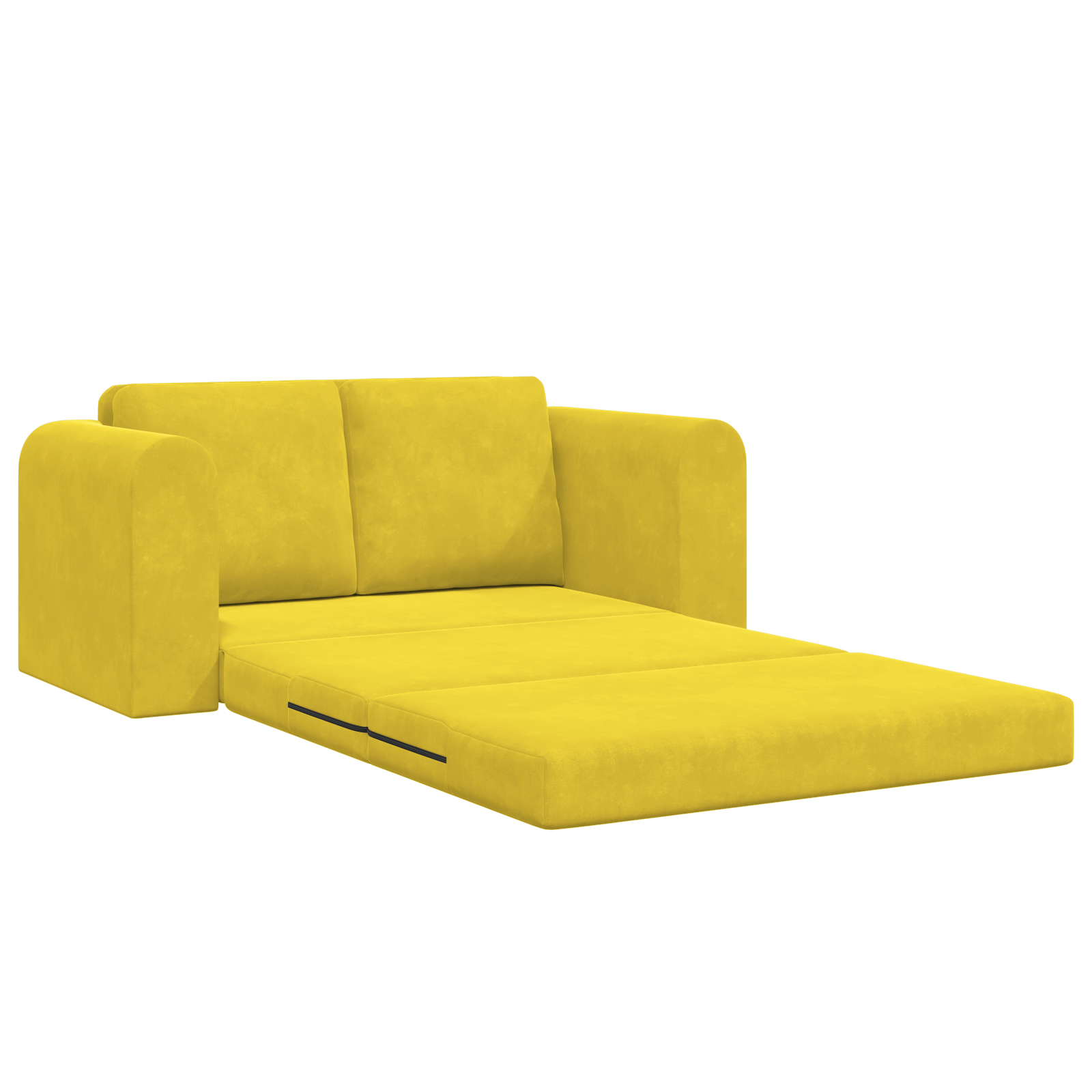 Divano letto 2-in-1 Giallo 148x71x83 cm in velluto