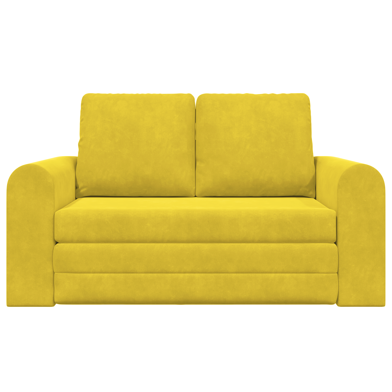 Divano letto 2-in-1 Giallo 148x71x83 cm in velluto