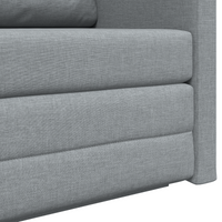 Divano Letto versione 2 in 1 Grigio Chiaro 124x71x78 cm Tessuto