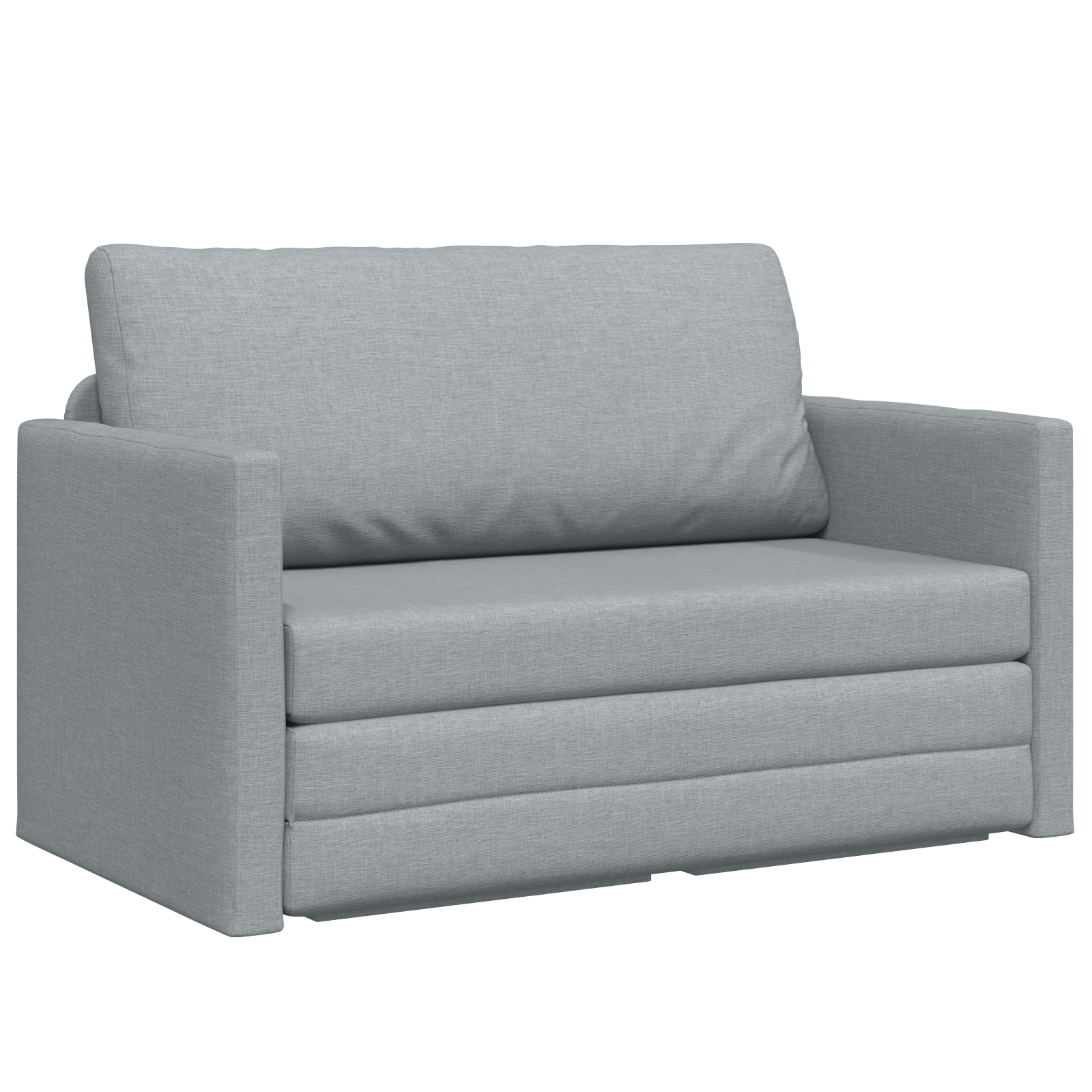 Divano Letto versione 2 in 1 Grigio Chiaro 124x71x78 cm Tessuto