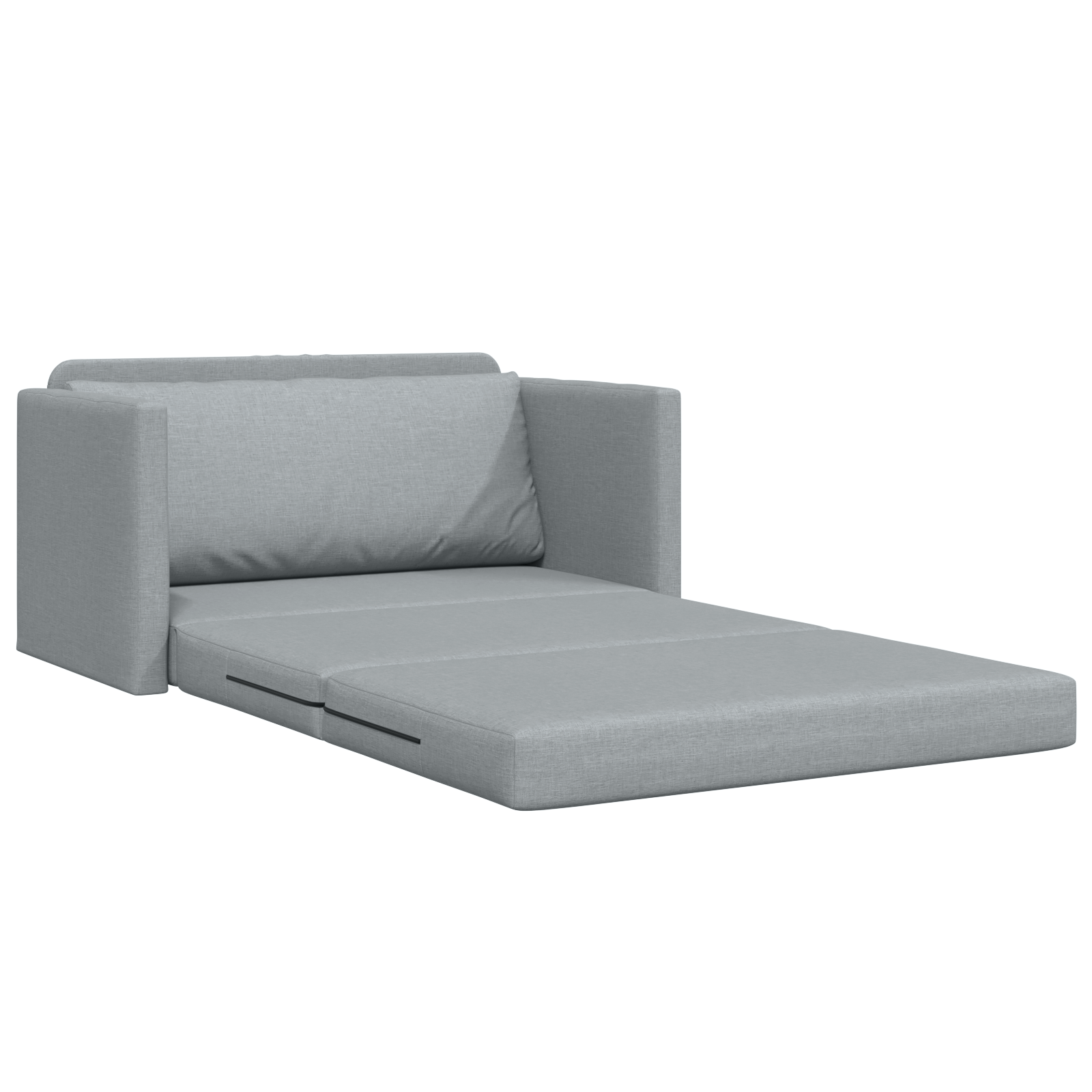 Divano Letto versione 2 in 1 Grigio Chiaro 124x71x78 cm Tessuto