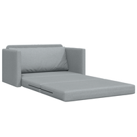 Divano Letto versione 2 in 1 Grigio Chiaro 124x71x78 cm Tessuto