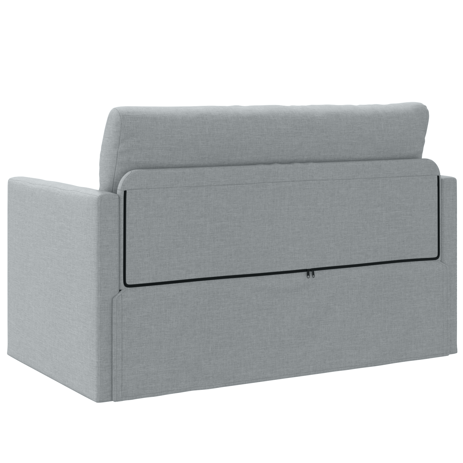 Divano Letto versione 2 in 1 Grigio Chiaro 124x71x78 cm Tessuto