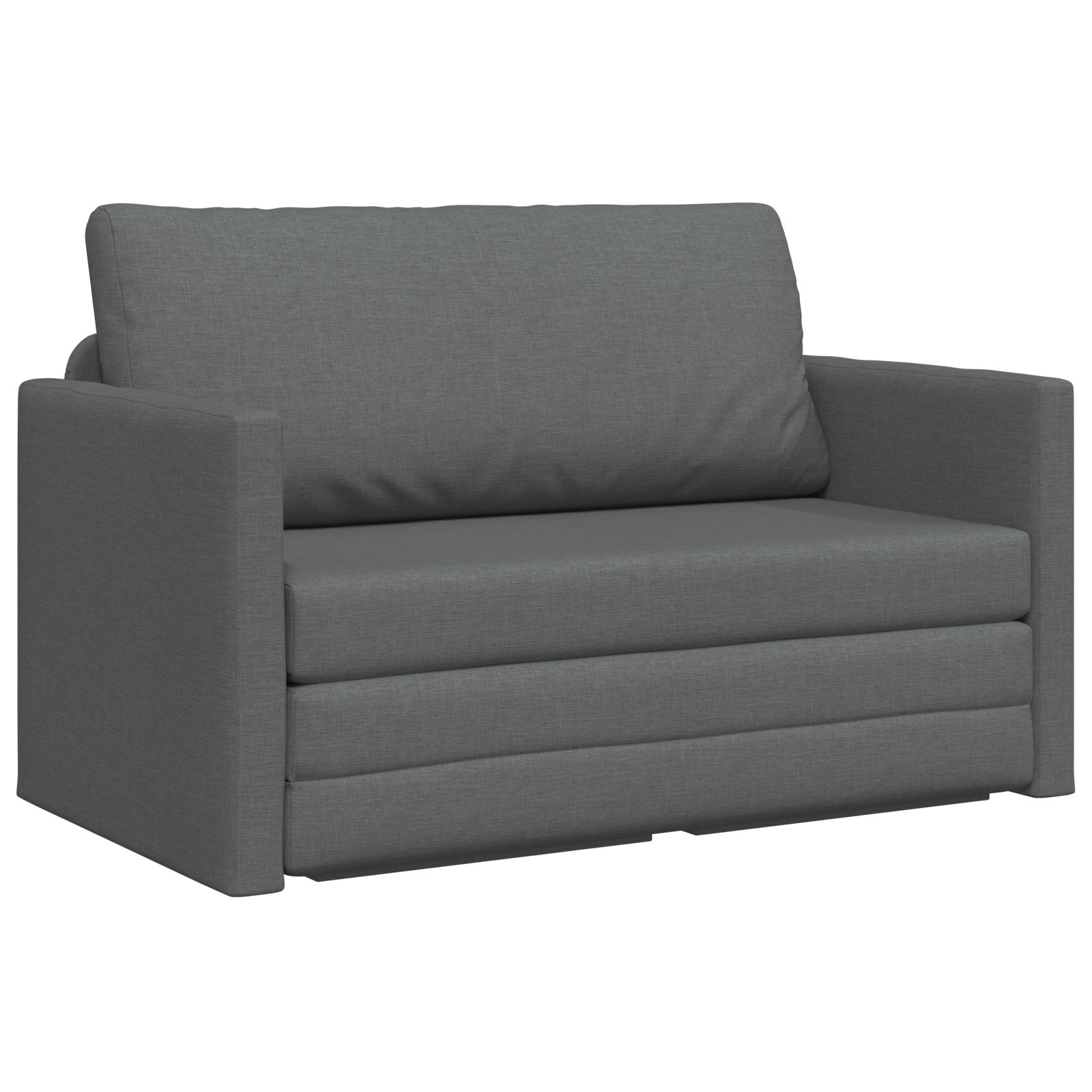 Divano letto a pavimento 2 in 1 Grigio scuro 124x71x78 cm Tessuto
