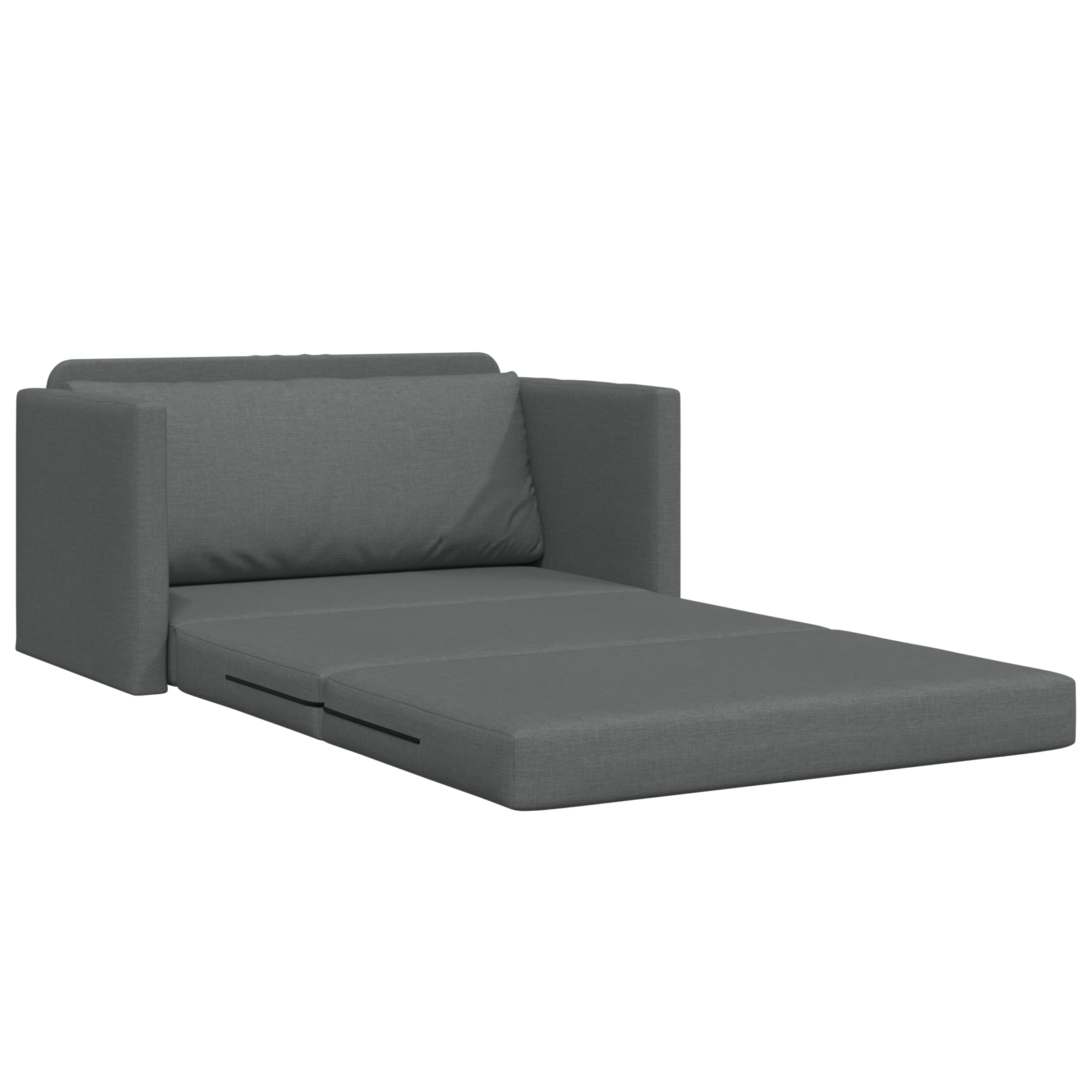 Divano letto a pavimento 2 in 1 Grigio scuro 124x71x78 cm Tessuto