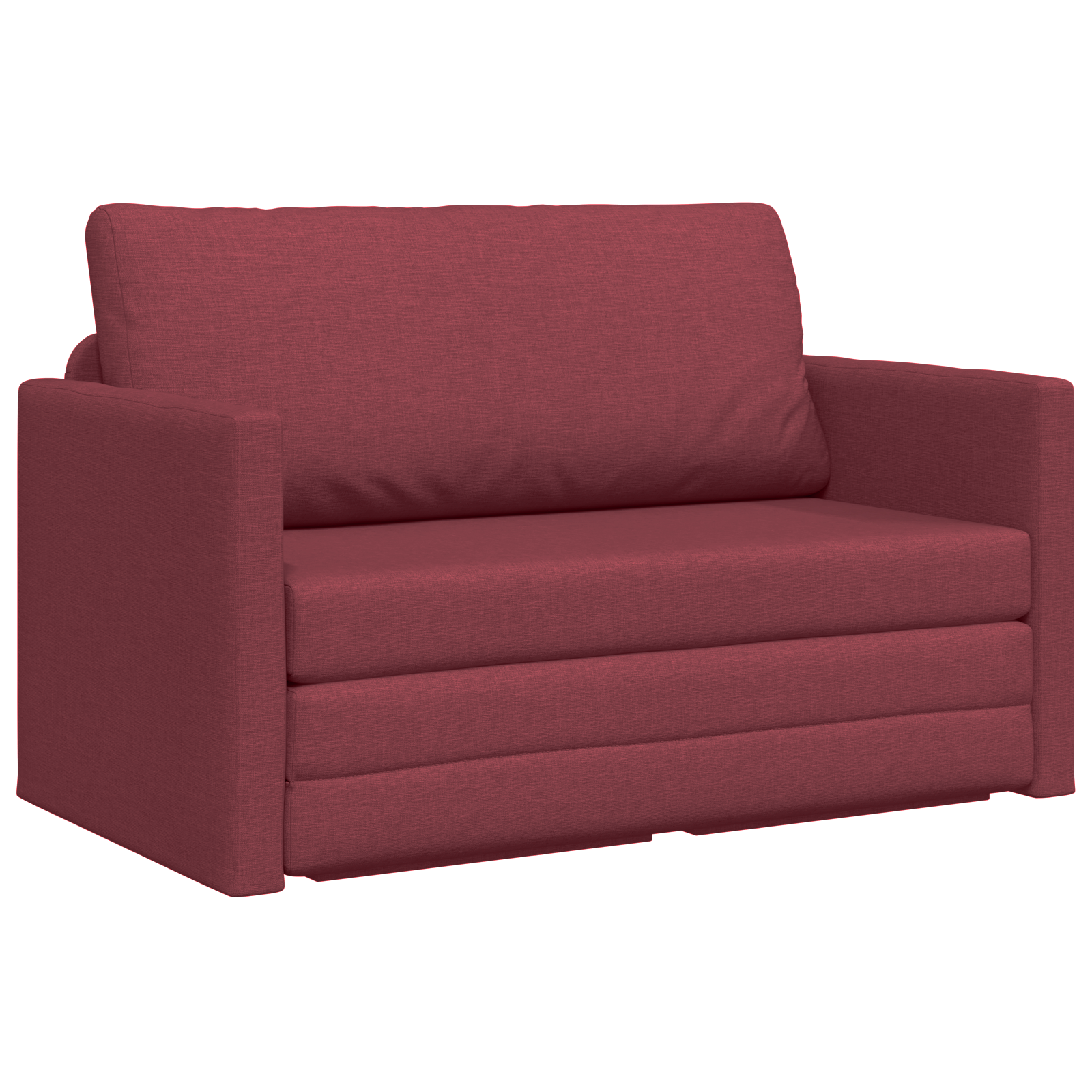 Divano letto piso 2 in 1 rosso vino 124x71x78 cm stoffa