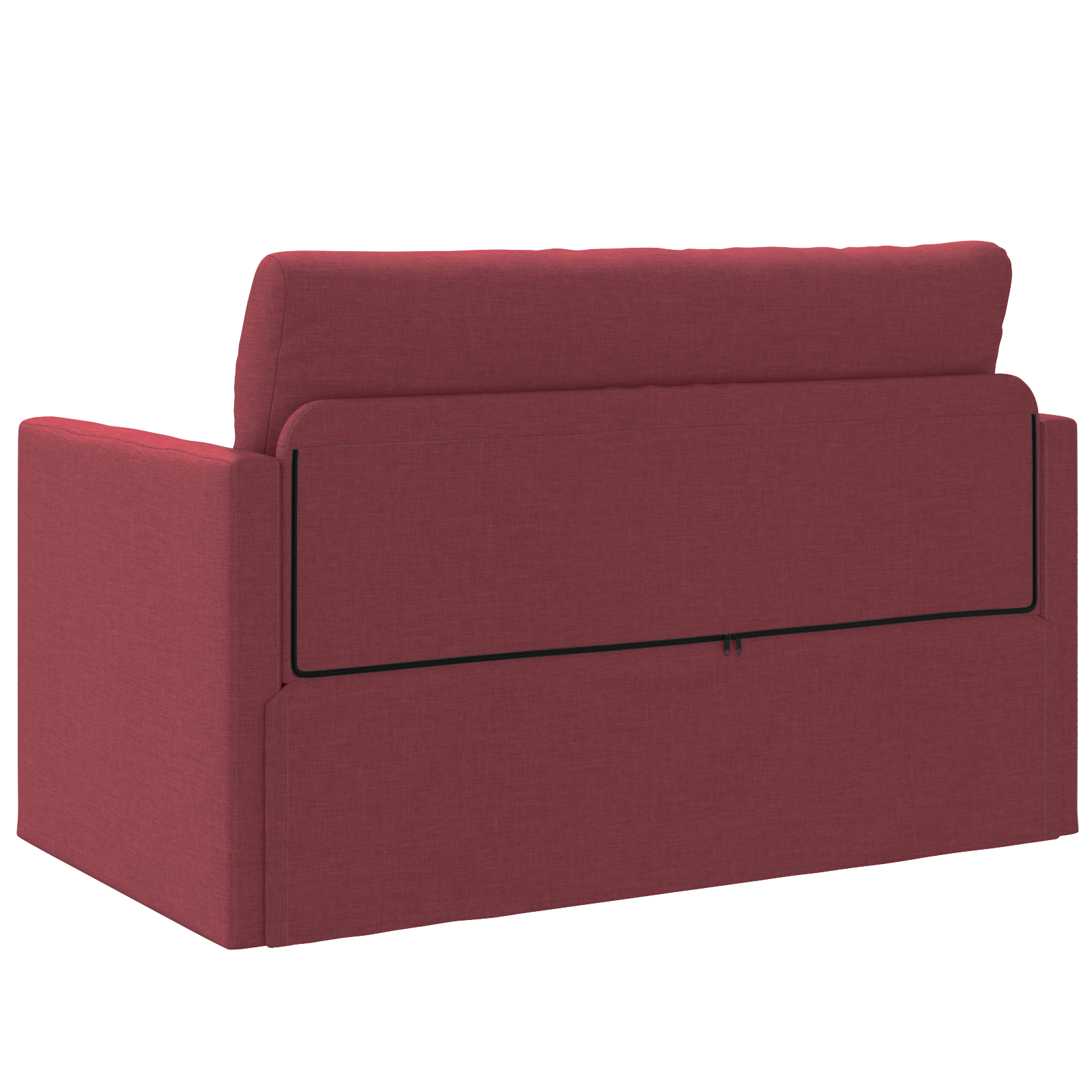 Divano letto piso 2 in 1 rosso vino 124x71x78 cm stoffa