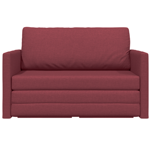 Divano letto piso 2 in 1 rosso vino 124x71x78 cm stoffa
