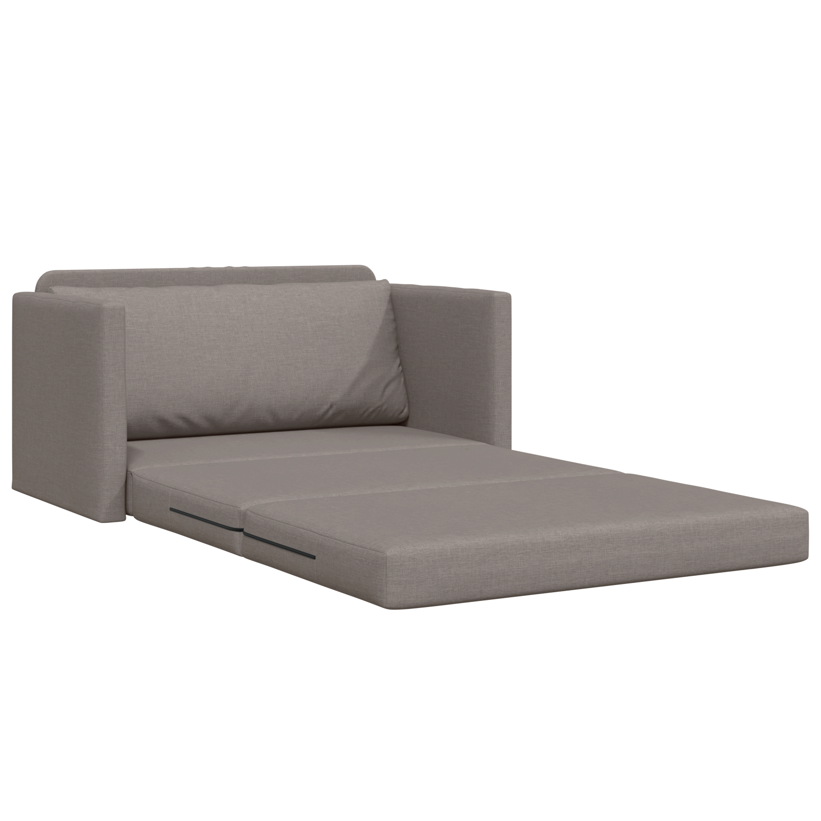 Divano Letto in Pietra 2-in-1 Tortora 124x71x78 cm Tessuto
