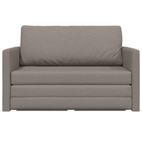 Divano Letto in Pietra 2-in-1 Tortora 124x71x78 cm Tessuto