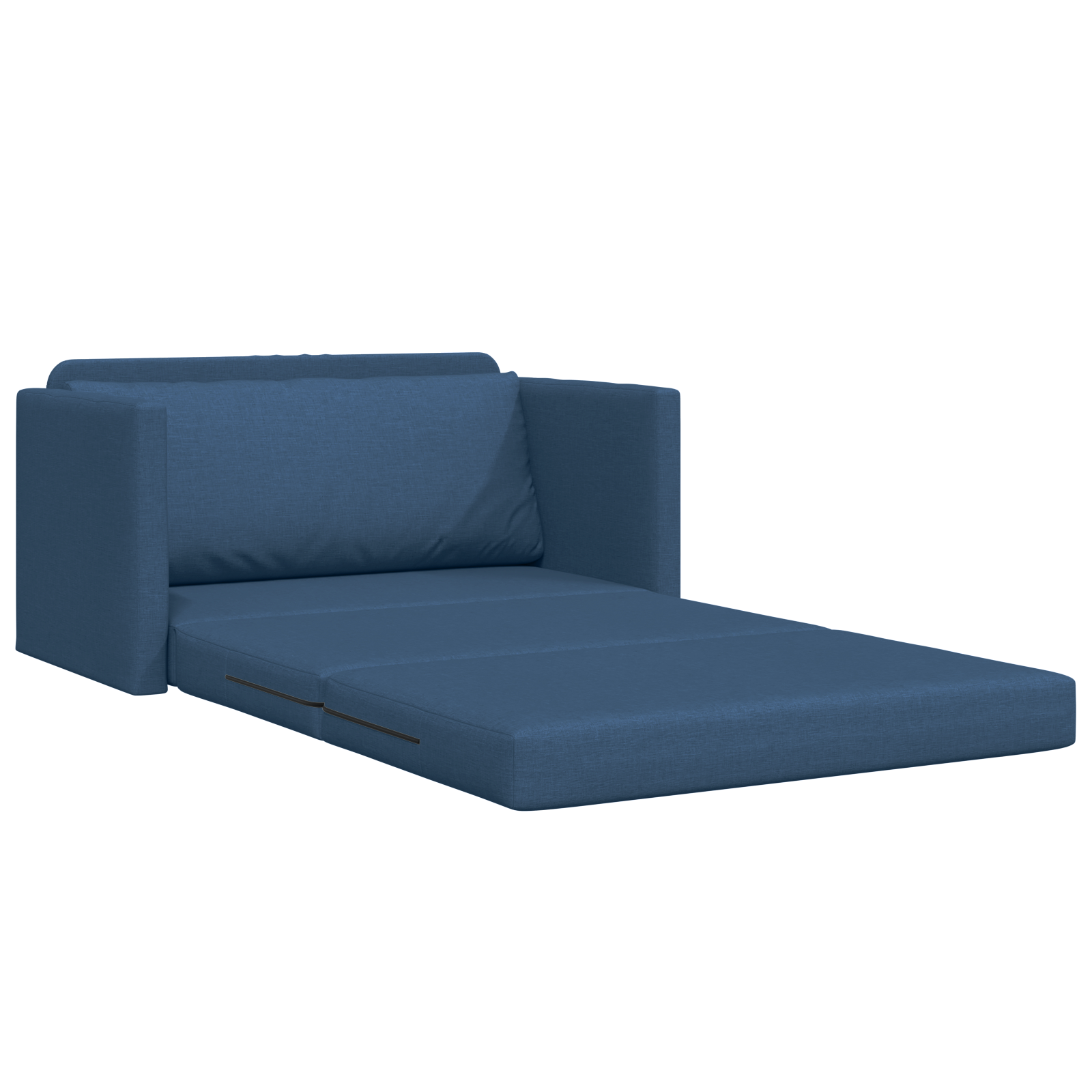 Divano Letto 2-in-1 Blu 124x71x78 cm Tessuto