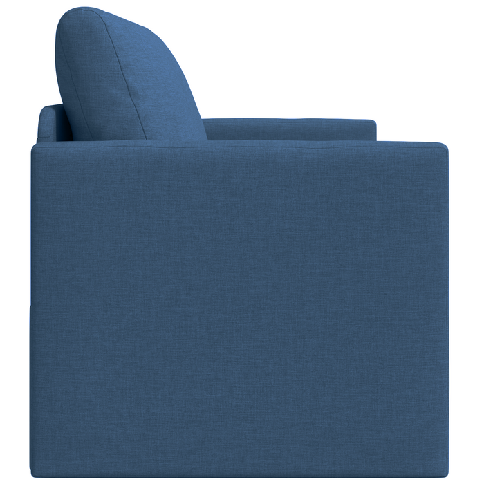 Divano Letto 2-in-1 Blu 124x71x78 cm Tessuto