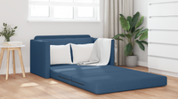 Divano Letto 2-in-1 Blu 124x71x78 cm Tessuto