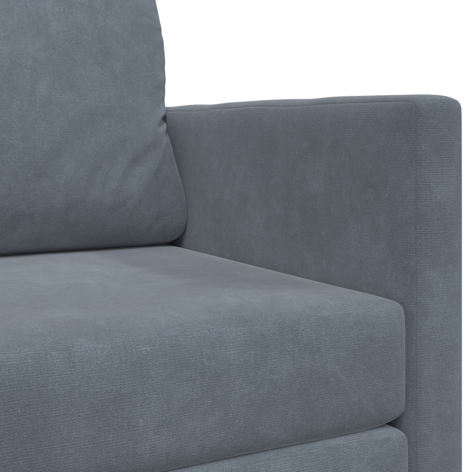 Divano Letto a Terra 2-in-1 Grigio Scuro 124x204x61 cm Velluto