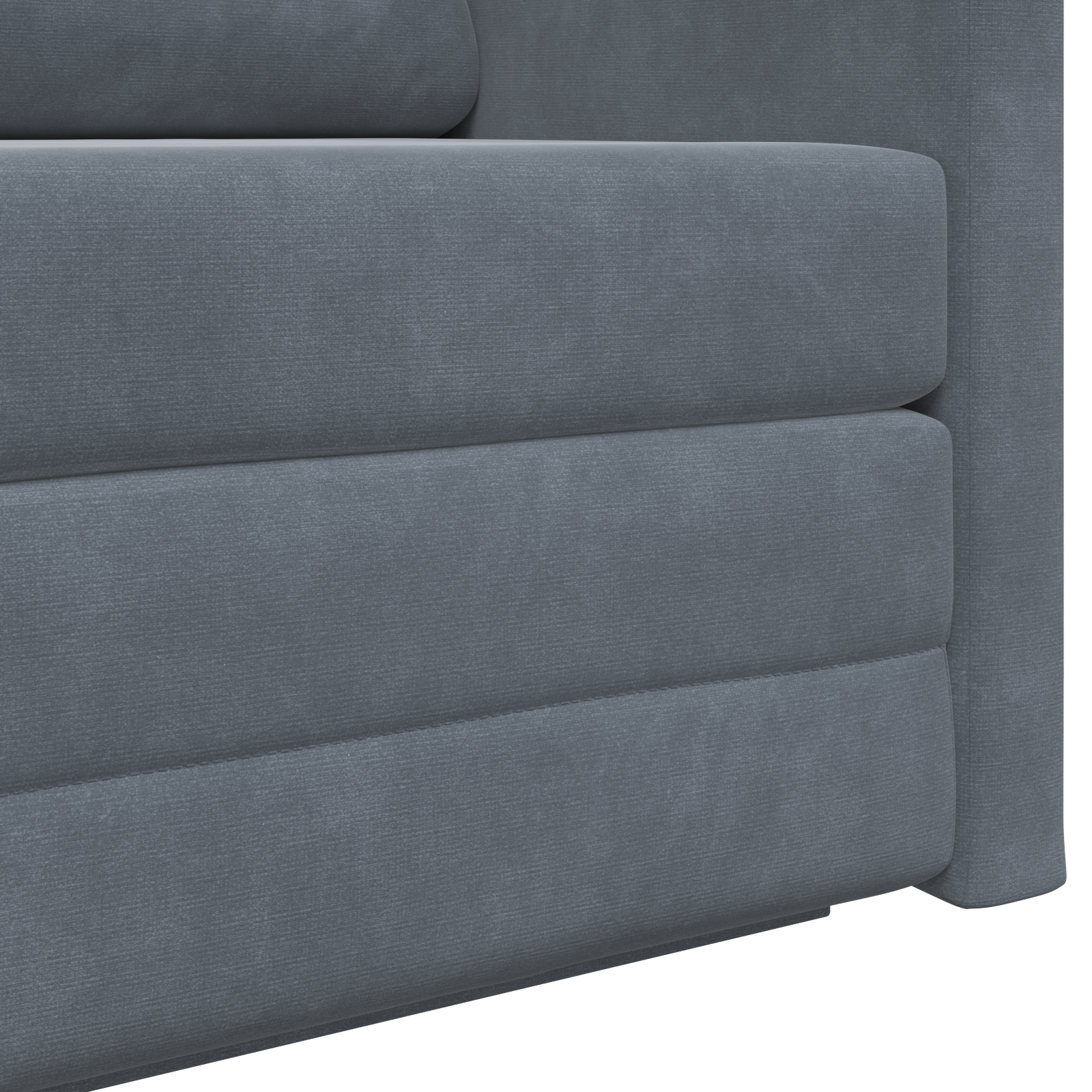 Divano Letto a Terra 2-in-1 Grigio Scuro 124x204x61 cm Velluto