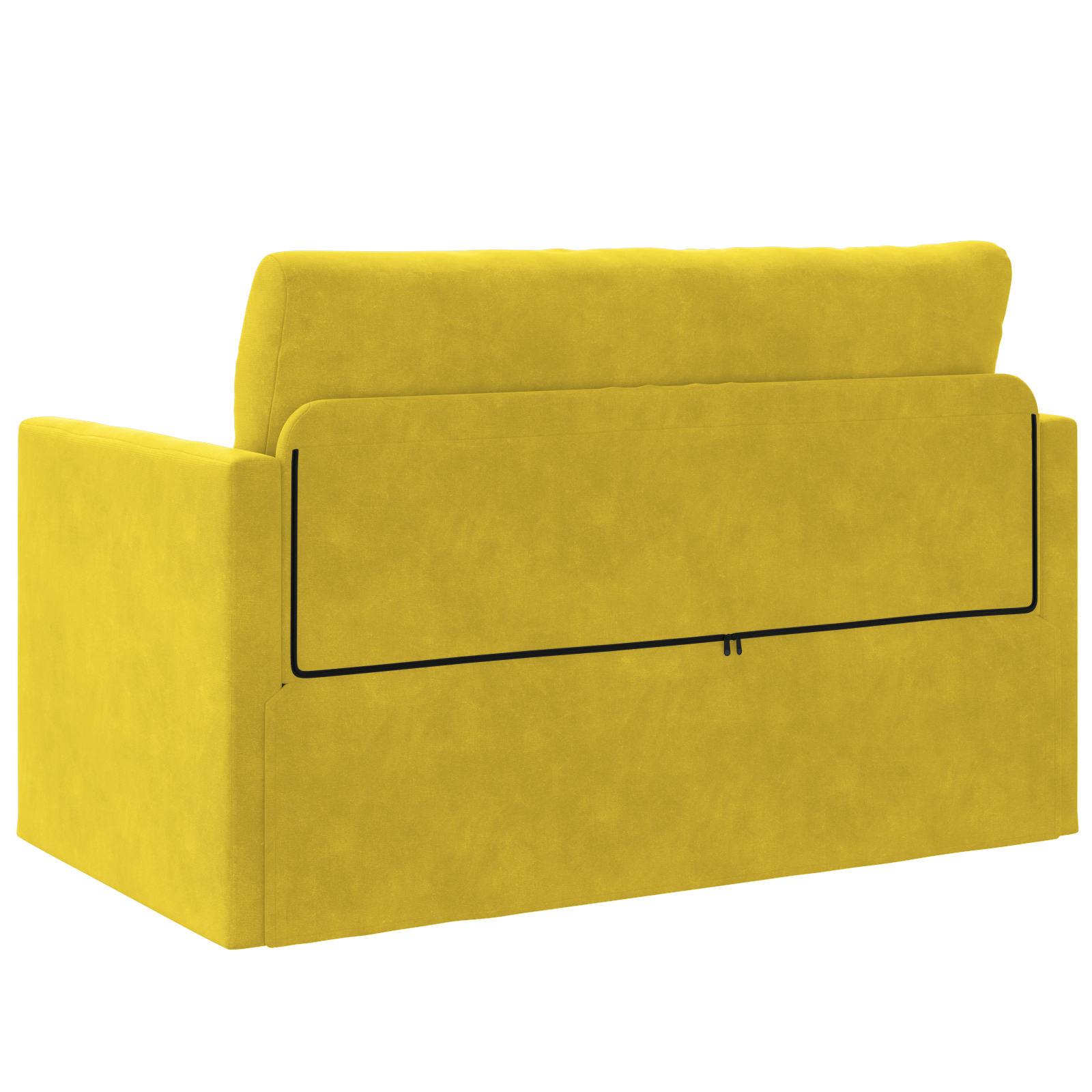 Divano da pavimento letto 2-in-1 Giallo 124x204x61 cm Velluto