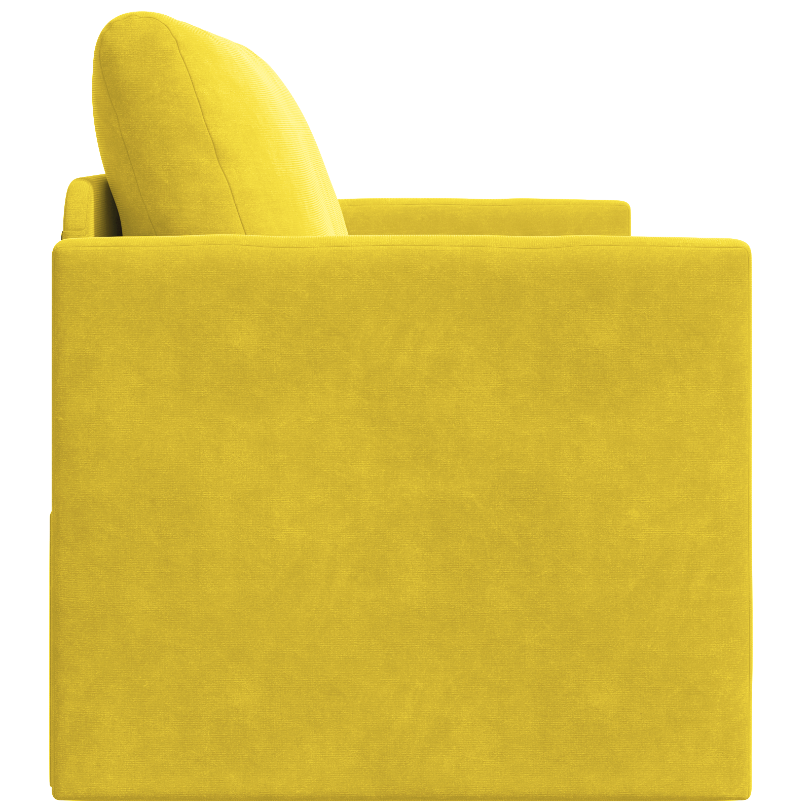Divano da pavimento letto 2-in-1 Giallo 124x204x61 cm Velluto