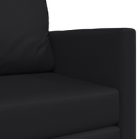 Divano a Terra Letto 2-in-1 Nero 124x71x78 cm Pelle Sintetica