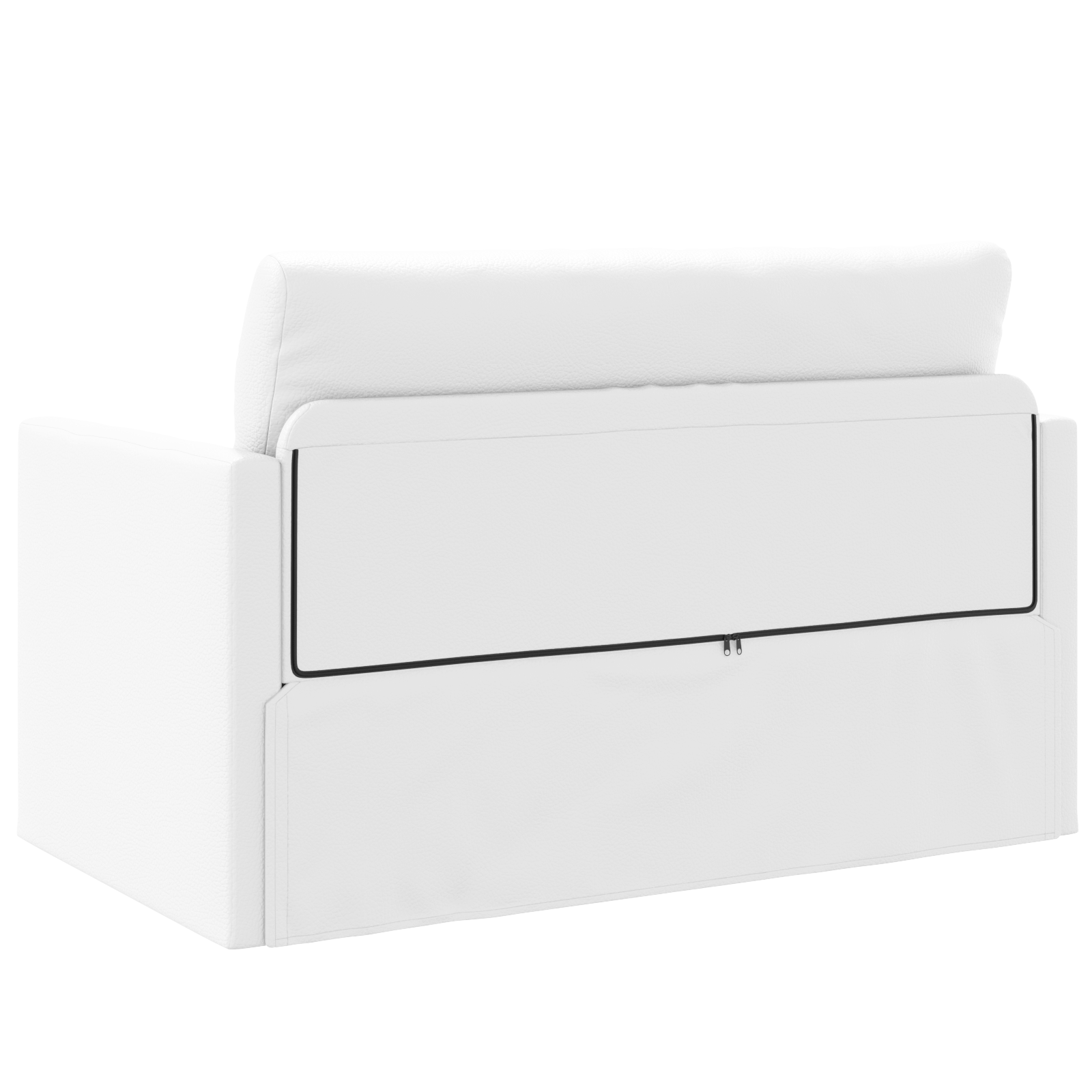Divano Letto a Pavimento 2-in-1 Bianco 124x71x78 cm Pelle Artificiale