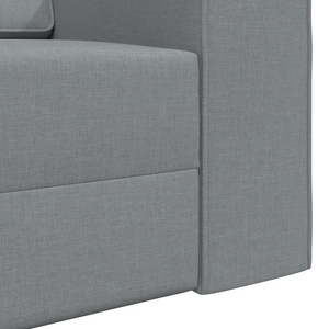 Divano Letto da Pavimento 2-in-1 Grigio Chiaro 245x150x60.5 cm Tessuto